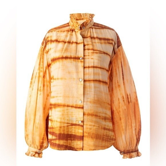 Alix of Bohemia Poet Sunrise Shibori Blouse Size S